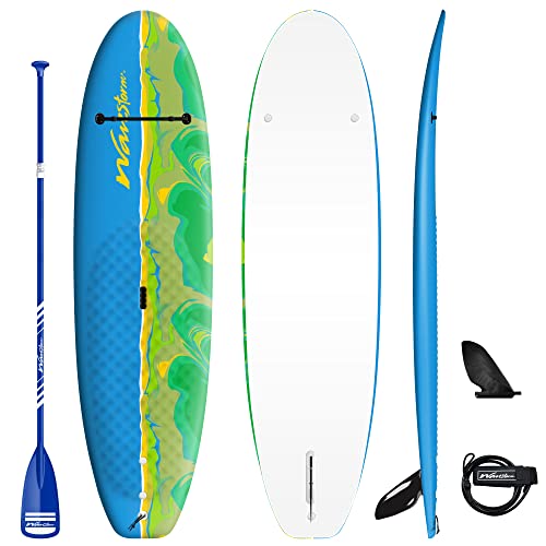WAVESTORM 8ft Junior Stand Up Paddleboard Blue Yellow Green