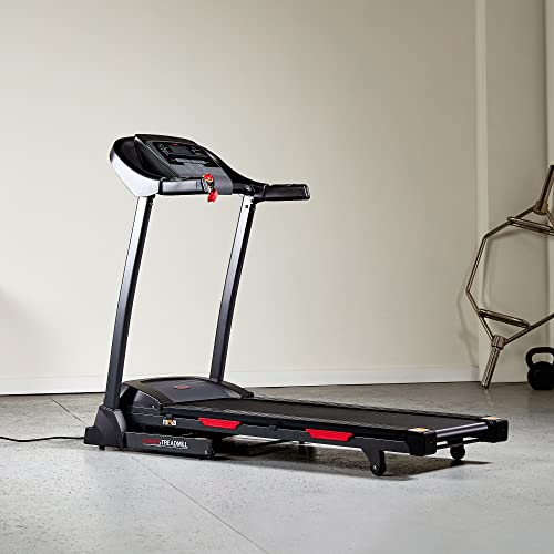 Sunny Health & Fitness Folding Incline Treadmill Black