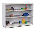 Jonti-Craft Super-Sized Adjustable Mobile Straight-Shelf Gray