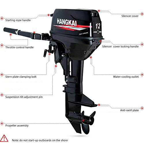 CNCEST 12HP 2 Stroke Outboard Motor Heavy Duty Boat Engine