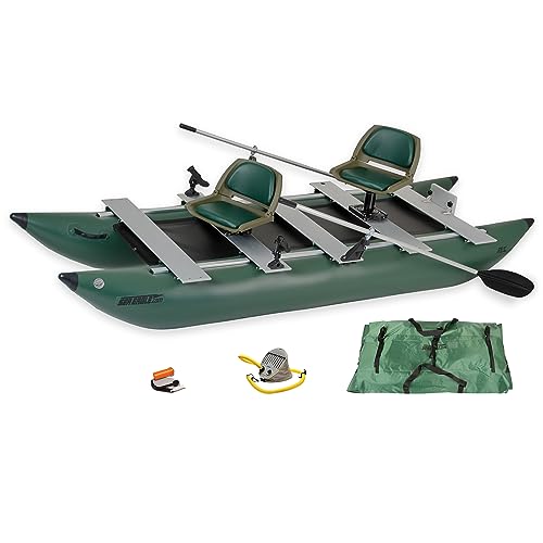 Sea Eagle 375fc FoldCat Inflatable Fishing Boat Deluxe Package Green