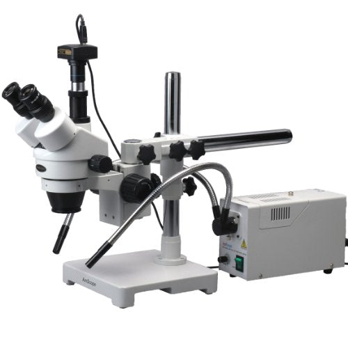 AmScope Digital Trinocular Stereo Zoom Microscope with 5MP Camera