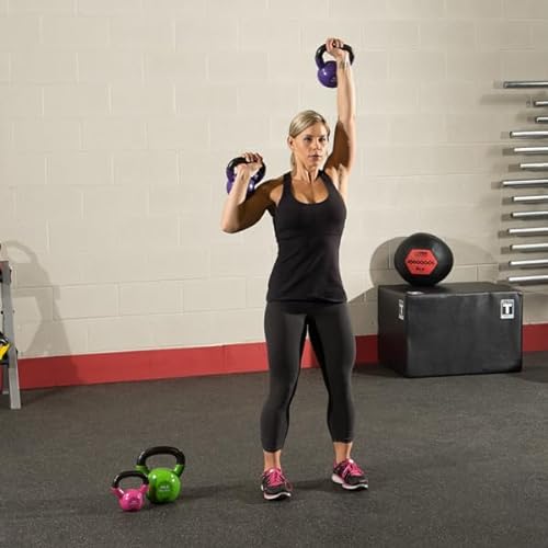 Body-Solid Vinyl Coated Kettlebell Set Multicolor