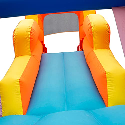 BANZAI Double Slide Backyard Bouncer Inflatable Bounce House Multi
