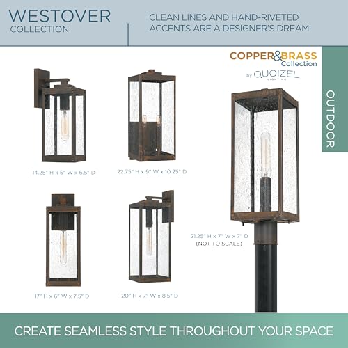 Quoizel Westover Modern Wall Sconce Industrial Bronze