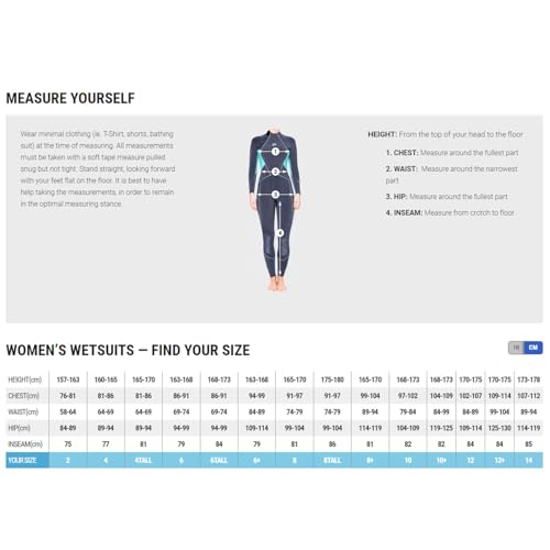 Bare 5mm Evoke Full Wetsuit Women's Black Size 12