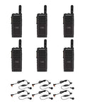 SR-Moto SL300-U-SC-99 UHF Digital DMR Display Radio with Earbud (6 Pack)