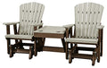 American Furniture Classics Double Glider Weatherwood/Tudor Brown