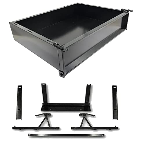 GTW Golf Cart Steel Cargo Box Kit for Yamaha G29/Drive Golf Cart Black