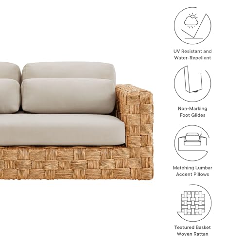 Modway Thames Sofa Natural Light Gray