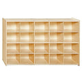Contender 20 Cubby Hardwood Storage Shelf Natural