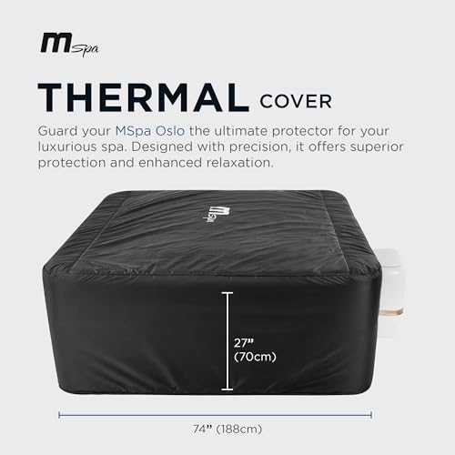 M Spa Oslo 6 Person Square Hot Tub WiFi App Controlled with Massage Jets and OLED Screen