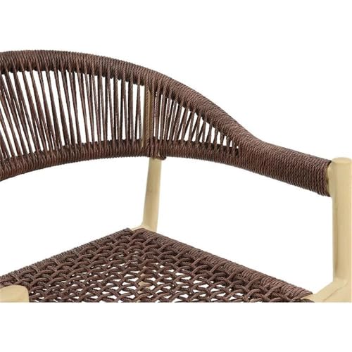 Furniture of America Clark Aluminum Patio Dining Chair Set of 4 Natural