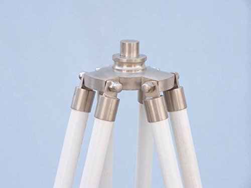 Handcrafted Nautical Decor Galileo Telescope 65" Brushed Nickel