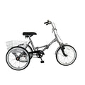 Mantis Tri-Rad Adult Folding Tricycle Silver 20 Inch Wheels