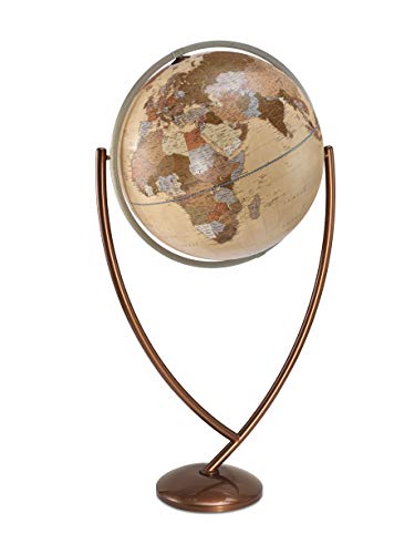 Zoffoli Globes USA Colombo Floor Globe 24 Inch Apricot Ocean