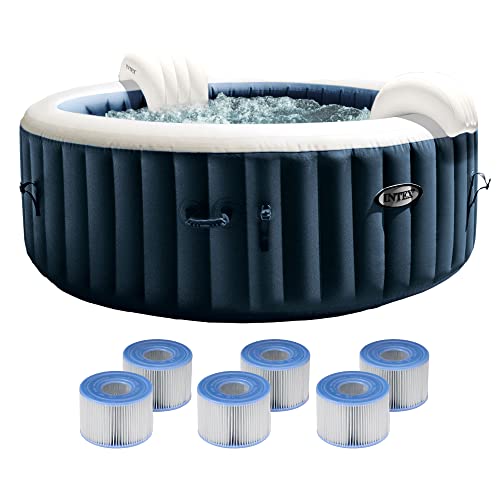Intex PureSpa Plus Inflatable Hot Tub with S1 Filter Cartridges Blue