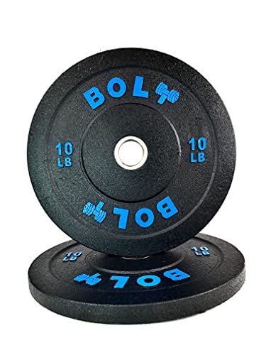 Bolt Fitness Supply Olympic Crumb Bumper Plate Set 260 Lb - Black Blue Green Yellow Orange