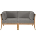 Modway Clearwater Loveseat Gray Graphite