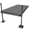 Patriot Docks Low Profile 4'x8' Dock Kit with Reinforced Gray Polypropylene Decking Gray