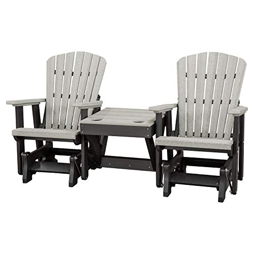 American Furniture Classics Double Center Table Glider Light Gray