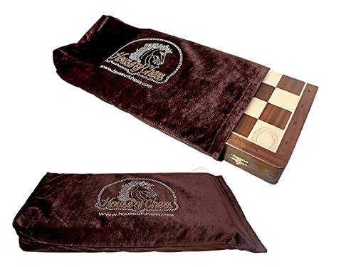 House of Chess Rio Staunton Acacia Wood Chess Set 21" Bronze