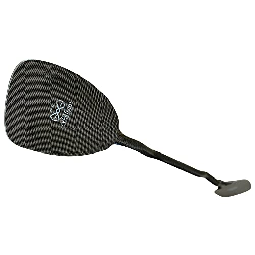 Werner Paddles Double Diamond Carbon Bent Shaft Whitewater Kayak Paddle-194cm Black
