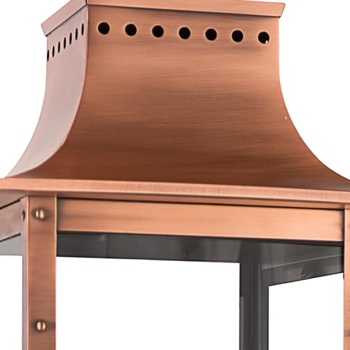 Quoizel Chalmers 3-Light Outdoor Post Lantern Aged Copper