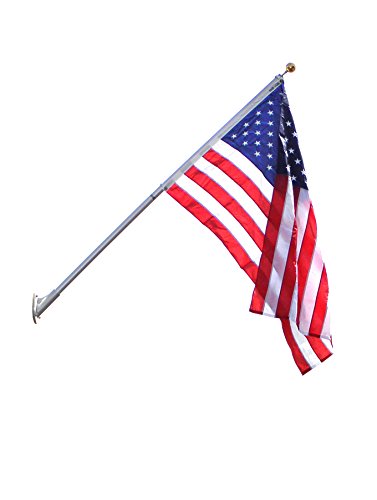 Annin Flagmakers American Flag SolarGuard Nylon Outrigger Flagpole Kit 8 Feet