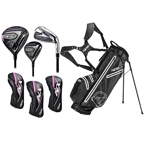 HONMA 2023 Women Beres NX Full Set 10 Clubs + 1 Cart Bag Vizard for NX 37 Graphite