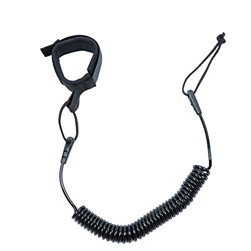 HEYTUR Coiled SUP Leash 10' Black