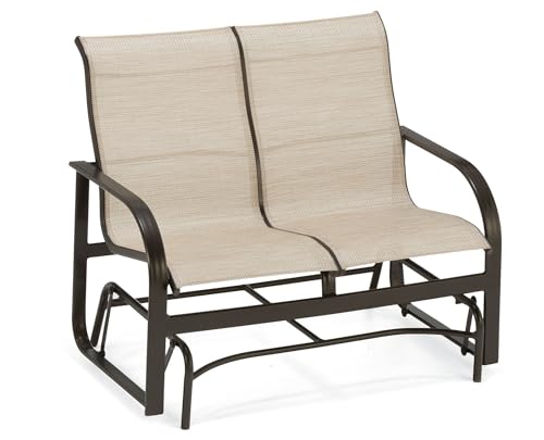 Winston Key West Sling Glider Loveseat Java/Oyster Pearl