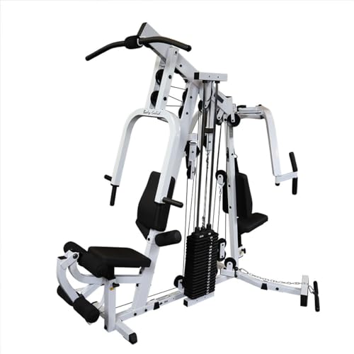 Body-Solid Multi-Station Home Gym 210lbs Red Stack Black Leg Press