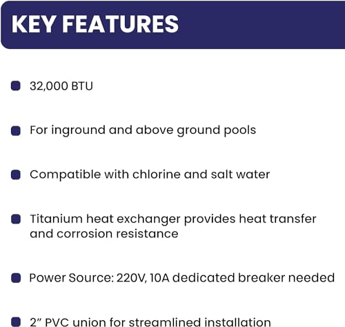 Blue Torrent Pumps ComforTemp Heat Pump 7,500 Gallon Pool 32,000 BTU Blue & Black