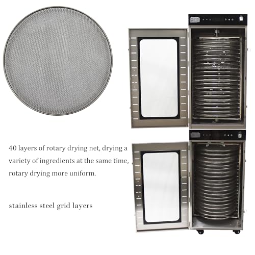 HQHAOTWU 40 Layers Stainless Steel Rotary Food Dehydrator Machine
