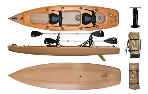 Paddle North 12' Karve Kayak XL Two-Person Inflatable Kayak - Wood Grain