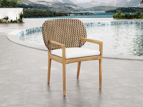 WholesaleTeak Grade-A Teak Wood Luxurious Solo Akyee Arm Chairs Set of 4 Teak