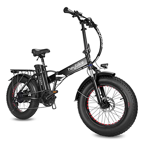 Heybike Mars Electric Bike Foldable 20" x 4.0 Fat Tire Electric Bicycle Mars-Black