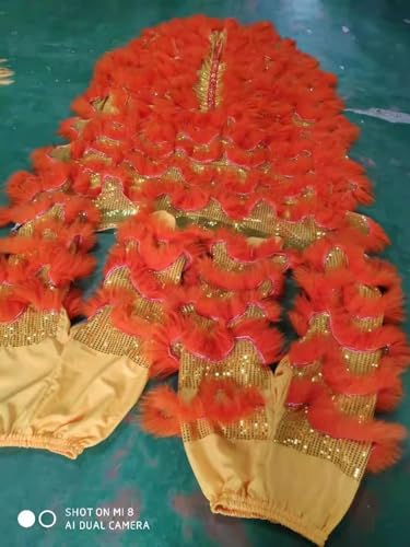 FurryMascot Lion Dance Costume Head for Children Yellow
