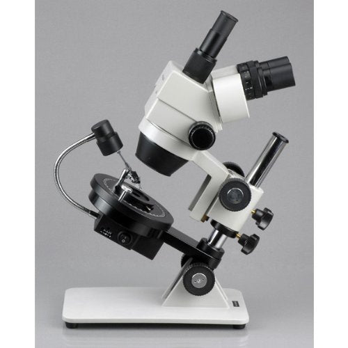 AmScope 3.5X-90X Jewel Gem Stereo Zoom Microscope with 1.3MP Camera