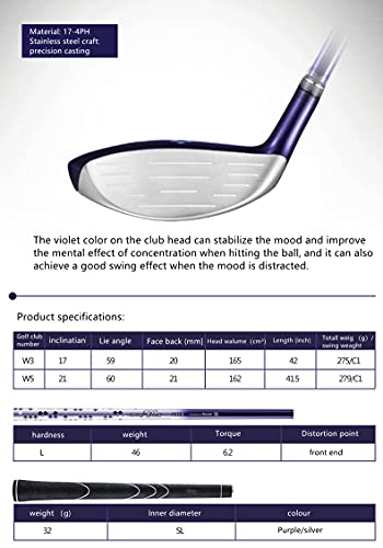 AOCOCO Ladies Beginner Golf Clubs Full Carbon Set