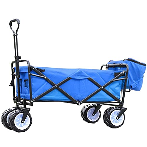 5sssallefaa Pull Along Utility Cart Folding Camping Wagon Blue