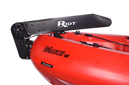 Riot Kayaks Mako 12 Fishing Kayak with Impulse Pedal Drive Red