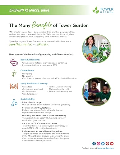 TOWER GARDEN Flex with Support Cage Bundle White Green