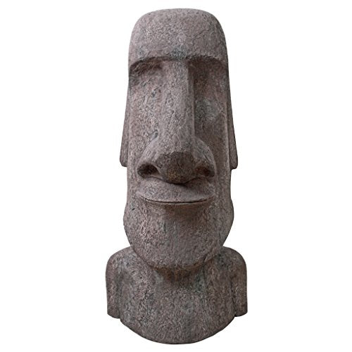 Design Toscano Easter Island Ahu Akivi Moai Monolith Garden Statue 72 in Grey Stone Finish
