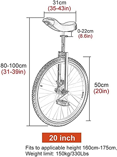 JINCAN 20-inch Unicycle Balance Cycling Bicycle