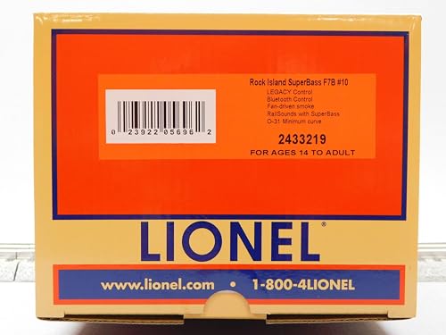 Lionel BTO Rock Island SUPERBASS F7 B Unit Dummy #10 O Gauge Multicolor