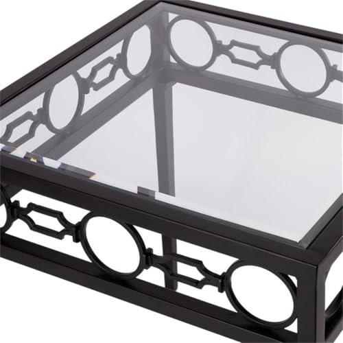 Home Square 3-Piece Outdoor Lounge Chair Set with End Table Black