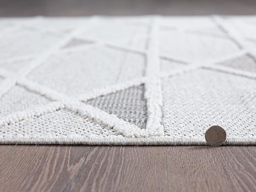 NEW HOME Prestige Moroccan Trellis Textured Area Rug Natural