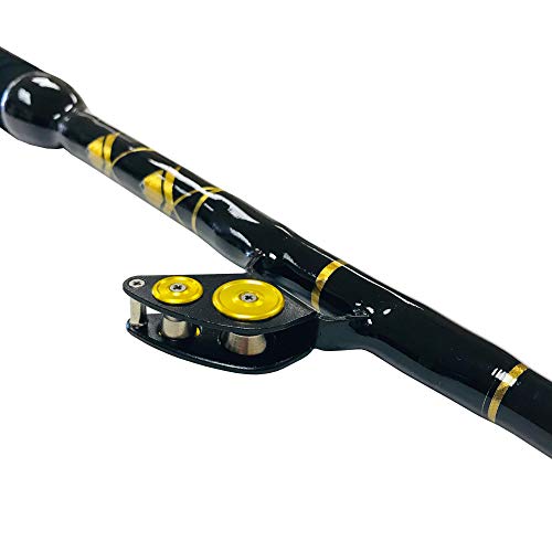 EAT MY TACKLE 30 Wide 2 Speed Fishing Reels on 30-50 Pound Tournament Rods Gold (2 Pack)